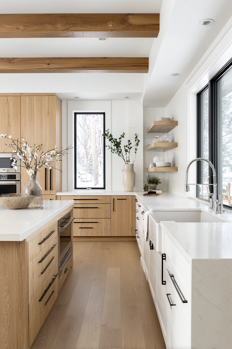 white oak and white kitchen 37