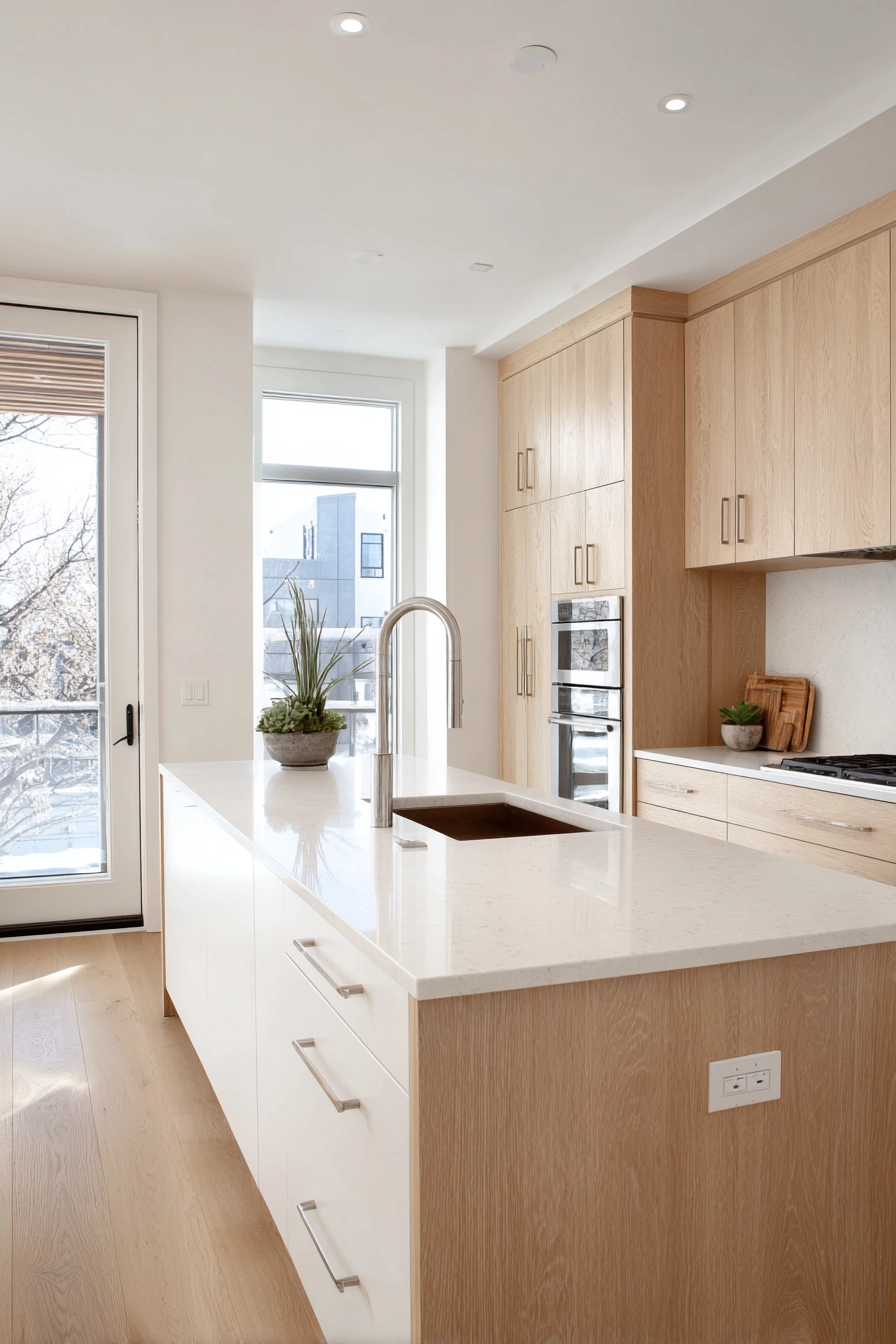 white oak and white kitchen 39