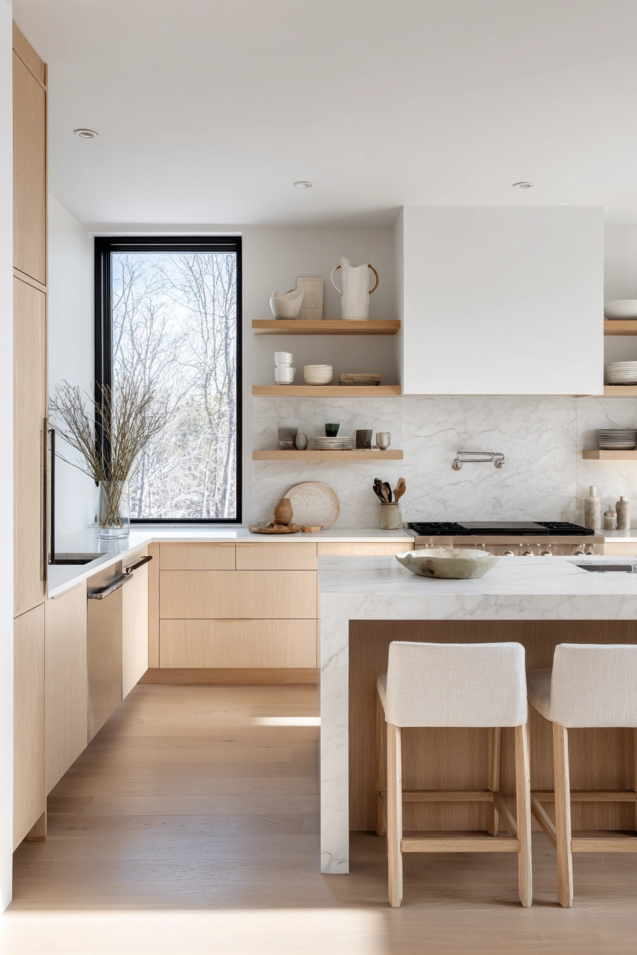 white oak and white kitchen 5