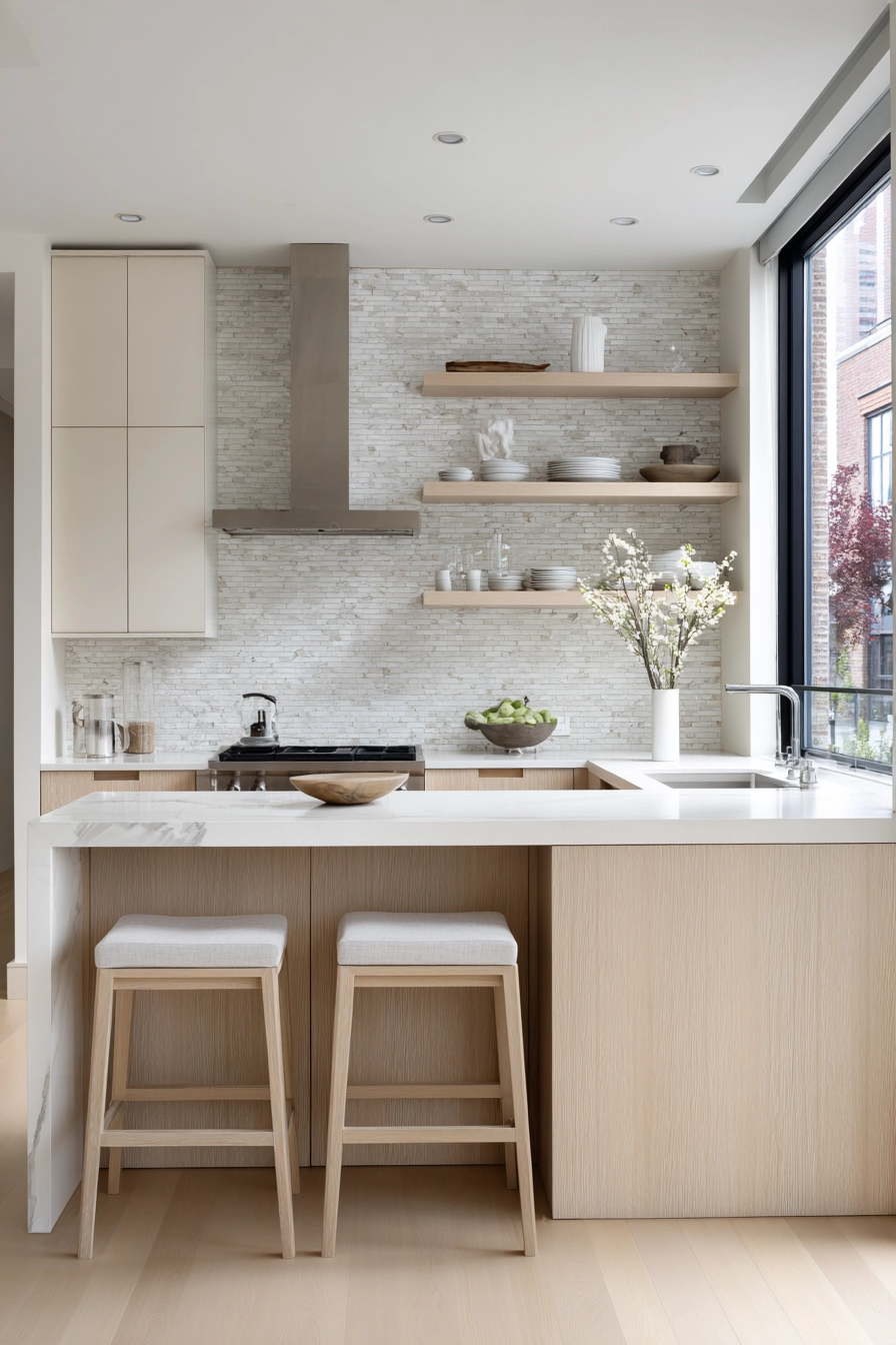 white oak and white kitchen 6