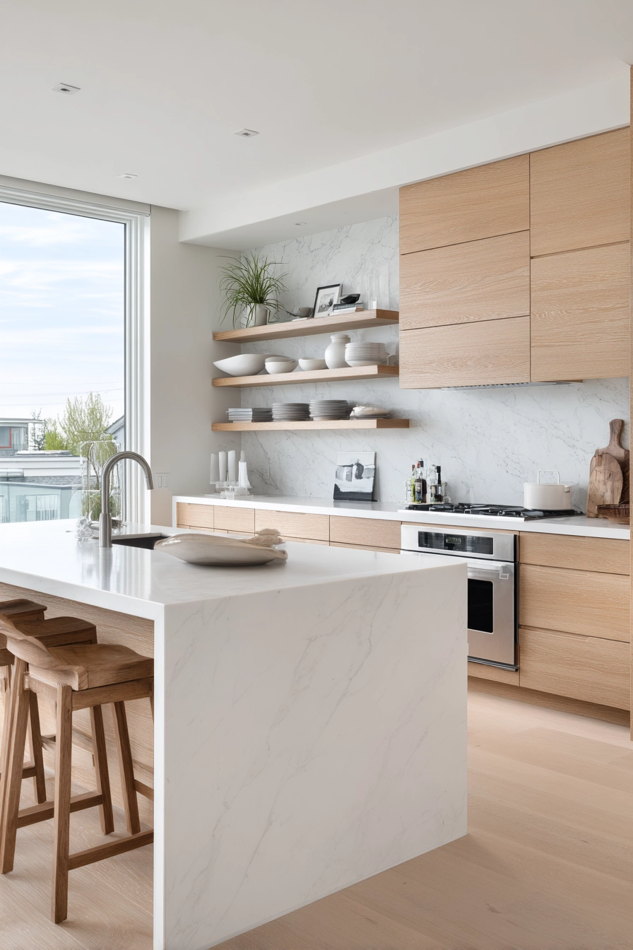 white oak and white kitchen 7