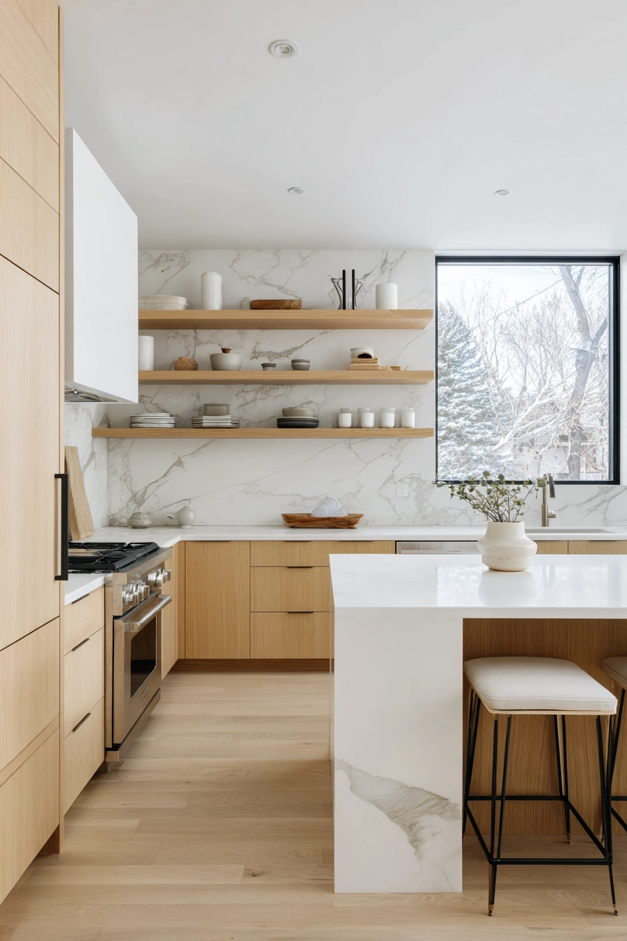 white oak and white kitchen 8